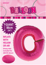 Load image into Gallery viewer, Alphabet Foil (A-Z) 34&quot; inch Package Hot Pink  Letters: A-Z
