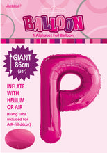 Load image into Gallery viewer, Alphabet Foil (A-Z) 34&quot; inch Package Hot Pink  Letters: A-Z
