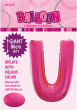 Load image into Gallery viewer, Alphabet Foil (A-Z) 34&quot; inch Package Hot Pink  Letters: A-Z
