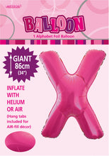 Load image into Gallery viewer, Alphabet Foil (A-Z) 34&quot; inch Package Hot Pink  Letters: A-Z
