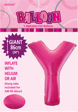 Load image into Gallery viewer, Alphabet Foil (A-Z) 34&quot; inch Package Hot Pink  Letters: A-Z
