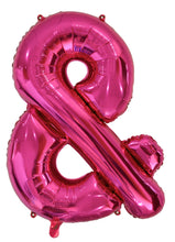 Load image into Gallery viewer, Ampersand Ballon - Alphabet Foil 34&quot; inch Package Hot Pink
