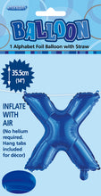 Load image into Gallery viewer, Alphabet Foil (A-Z) 14&quot; inch Package Blue

