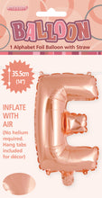 Load image into Gallery viewer, Alphabet Foil (A-Z) 14&quot; inch Package Rose Gold  Letters: A-Z
