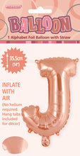 Load image into Gallery viewer, Alphabet Foil (A-Z) 14&quot; inch Package Rose Gold  Letters: A-Z
