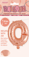 Load image into Gallery viewer, Alphabet Foil (A-Z) 14&quot; inch Package Rose Gold  Letters: A-Z
