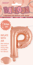 Load image into Gallery viewer, Alphabet Foil (A-Z) 14&quot; inch Package Rose Gold
