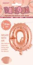 Load image into Gallery viewer, Alphabet Foil (A-Z) 14&quot; inch Package Rose Gold
