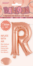 Load image into Gallery viewer, Alphabet Foil (A-Z) 14&quot; inch Package Rose Gold
