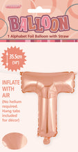 Load image into Gallery viewer, Alphabet Foil (A-Z) 14&quot; inch Package Rose Gold
