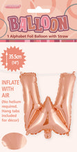 Load image into Gallery viewer, Alphabet Foil (A-Z) 14&quot; inch Package Rose Gold
