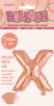 Load image into Gallery viewer, Alphabet Foil (A-Z) 14&quot; inch Package Rose Gold
