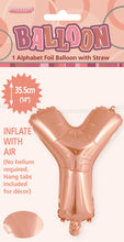 Load image into Gallery viewer, Alphabet Foil (A-Z) 14&quot; inch Package Rose Gold
