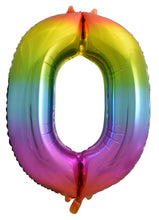 Load image into Gallery viewer, Numeral Foil 34&quot; Package RAINBOW Numbers Balloon  Numbers 0-9
