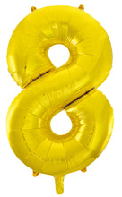 Load image into Gallery viewer, Numeral Foil 34&quot; Package Gold Numbers Balloon  Numbers 0-9
