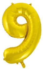 Load image into Gallery viewer, Numeral Foil 34&quot; Package Gold Numbers Balloon
