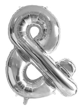 Load image into Gallery viewer, Ampersand Ballon - Alphabet Foil 34&quot; inch Package Silver
