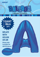 Load image into Gallery viewer, Alphabet Foil (A-Z) 34&quot; inch Package Blue  Alphabet A-Z
