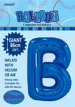 Load image into Gallery viewer, Alphabet Foil (A-Z) 34&quot; inch Package Blue  Alphabet A-Z
