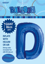Load image into Gallery viewer, Alphabet Foil (A-Z) 34&quot; inch Package Blue  Alphabet A-Z
