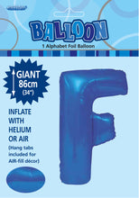 Load image into Gallery viewer, Alphabet Foil (A-Z) 34&quot; inch Package Blue  Alphabet A-Z
