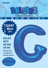 Load image into Gallery viewer, Alphabet Foil (A-Z) 34&quot; inch Package Blue  Alphabet A-Z
