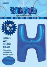 Load image into Gallery viewer, Alphabet Foil (A-Z) 34&quot; inch Package Blue  Alphabet A-Z
