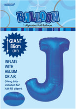 Load image into Gallery viewer, Alphabet Foil (A-Z) 34&quot; inch Package Blue  Alphabet A-Z
