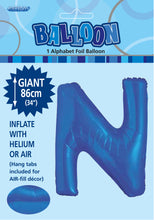 Load image into Gallery viewer, Alphabet Foil (A-Z) 34&quot; inch Package Blue
