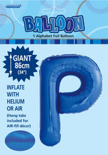 Load image into Gallery viewer, Alphabet Foil (A-Z) 34&quot; inch Package Blue
