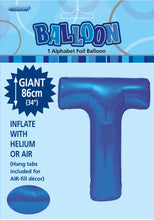 Load image into Gallery viewer, Alphabet Foil (A-Z) 34&quot; inch Package Blue

