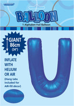 Load image into Gallery viewer, Alphabet Foil (A-Z) 34&quot; inch Package Blue
