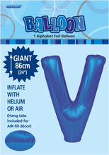 Load image into Gallery viewer, Alphabet Foil (A-Z) 34&quot; inch Package Blue
