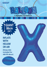 Load image into Gallery viewer, Alphabet Foil (A-Z) 34&quot; inch Package Blue
