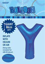 Load image into Gallery viewer, Alphabet Foil (A-Z) 34&quot; inch Package Blue
