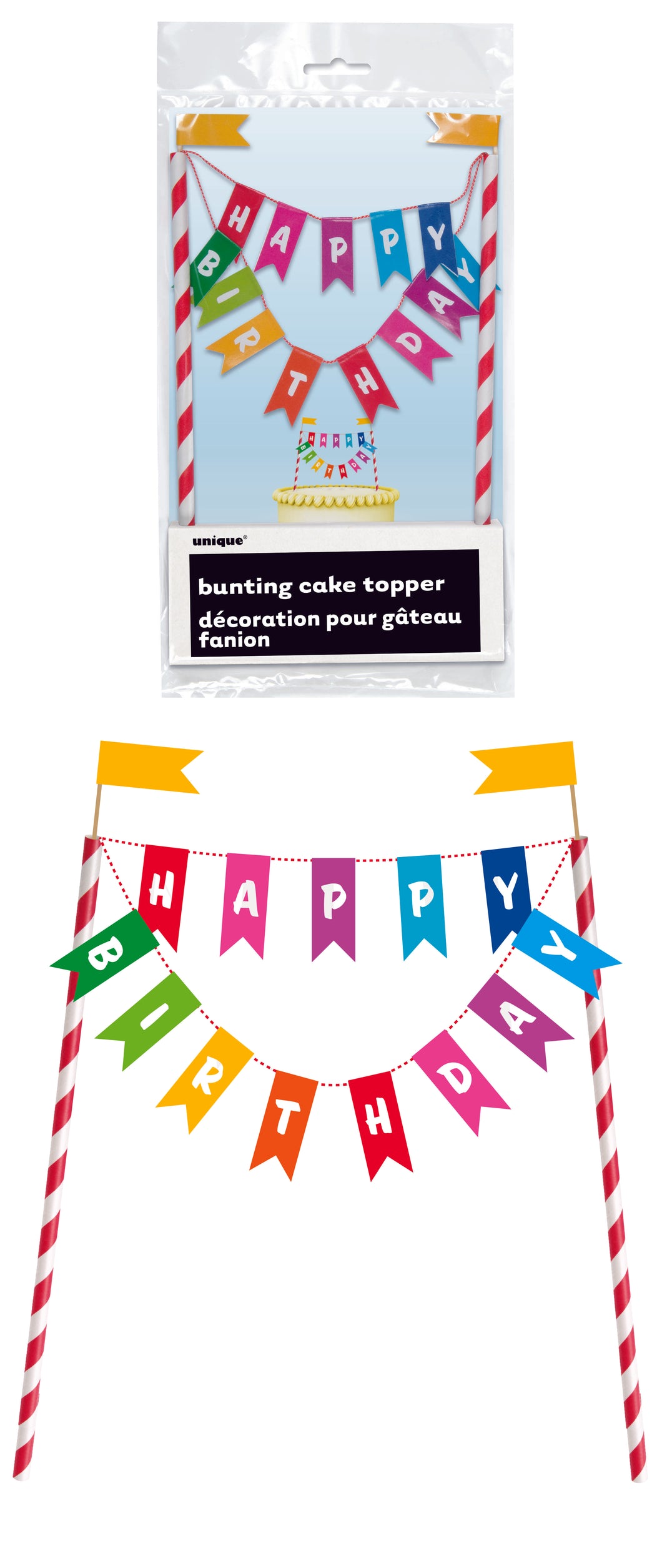 RAINBOW BIRTHDAY CAKE TOPPER