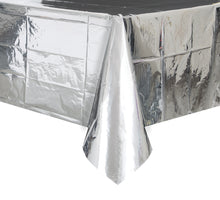 Load image into Gallery viewer, Plastic TableCloth Rectangle - SILVER FOIL
