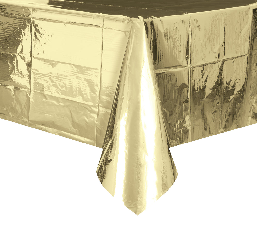 Plastic TableCloth Rectangle - GOLD FOIL