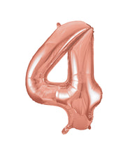 Load image into Gallery viewer, Numeral Foil 34&quot; Package Rose Gold Numbers Balloon  Numbers 0-9
