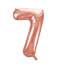 Load image into Gallery viewer, Numeral Foil 34&quot; Package Rose Gold Numbers Balloon  Numbers 0-9

