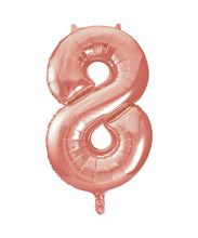 Load image into Gallery viewer, Numeral Foil 34&quot; Package Rose Gold Numbers Balloon
