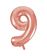 Load image into Gallery viewer, Numeral Foil 34&quot; Package Rose Gold Numbers Balloon
