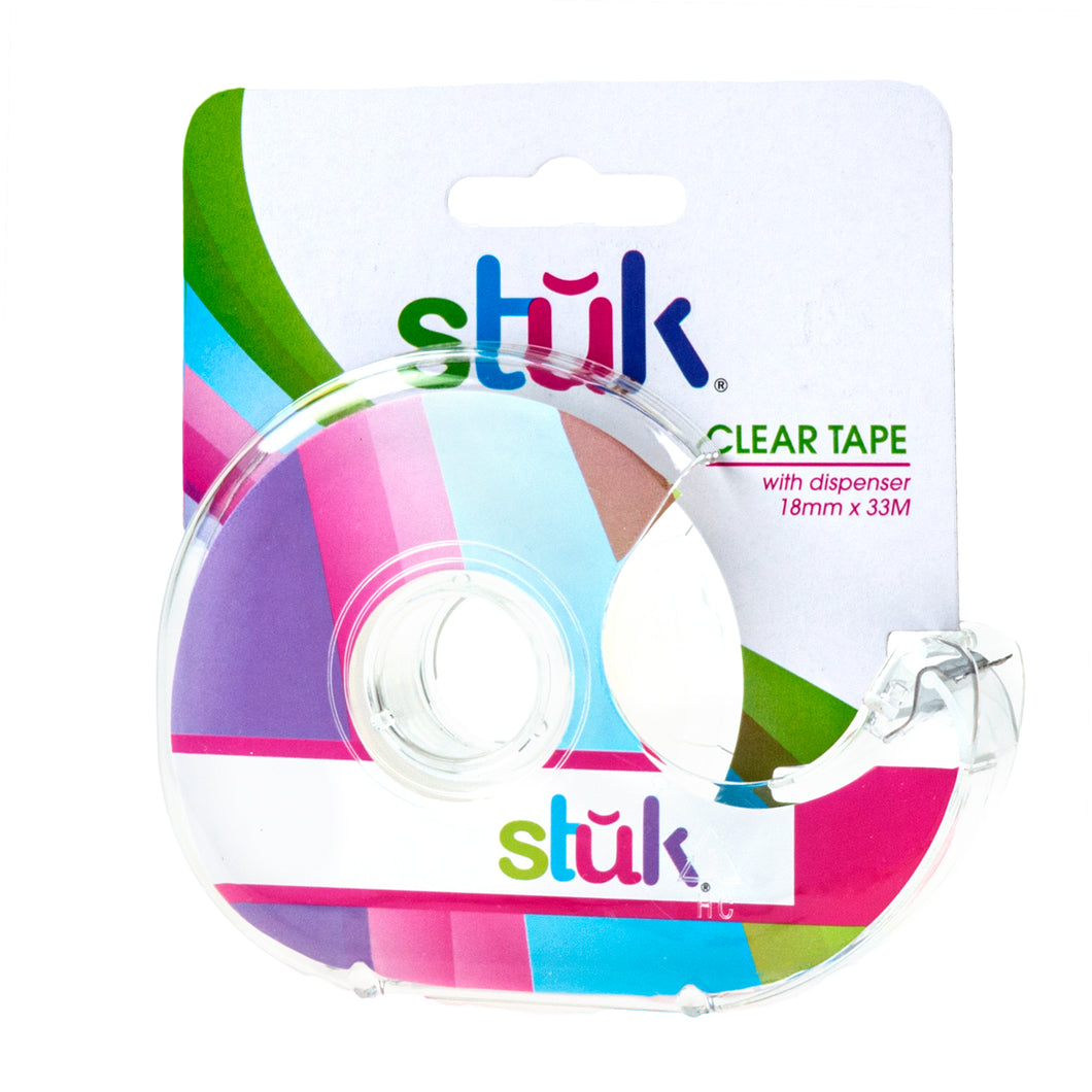 Tape Clear w Dispenser 18mm x 33M