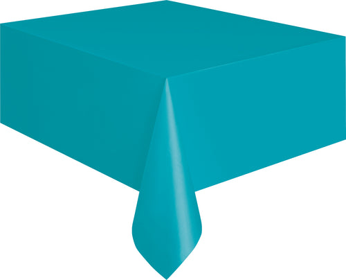 Plastic Tablecloth Rectangle - CARIBBEAN TEAL