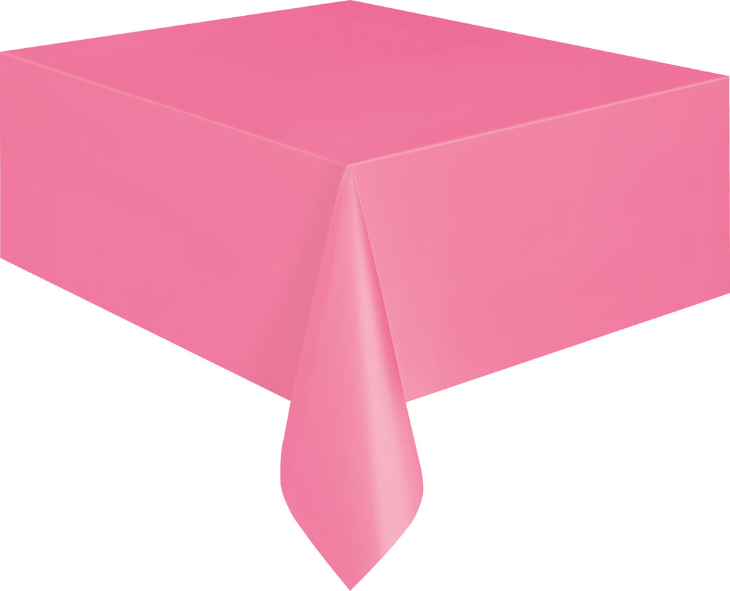 Plastic Tablecloth Rectangle - HOT PINK