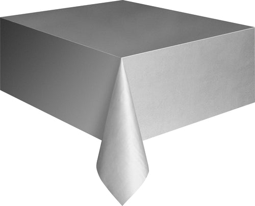 Plastic Tablecloth Rectangle - SILVER