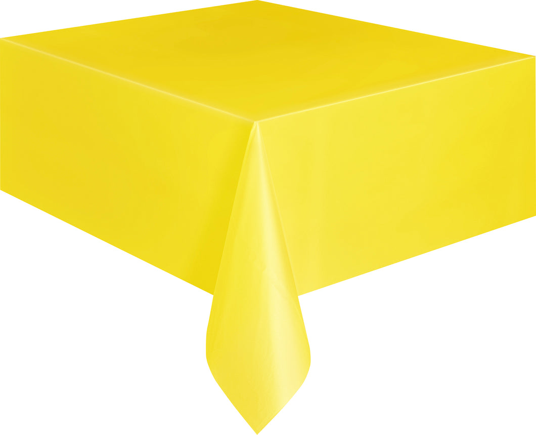 Plastic Tablecloth Rectangle - YELLOW
