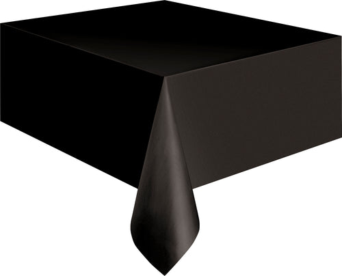Plastic Tablecloth Rectangle - BLACK