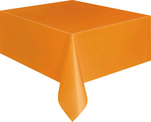 Plastic Tablecloth Rectangle - ORANGE