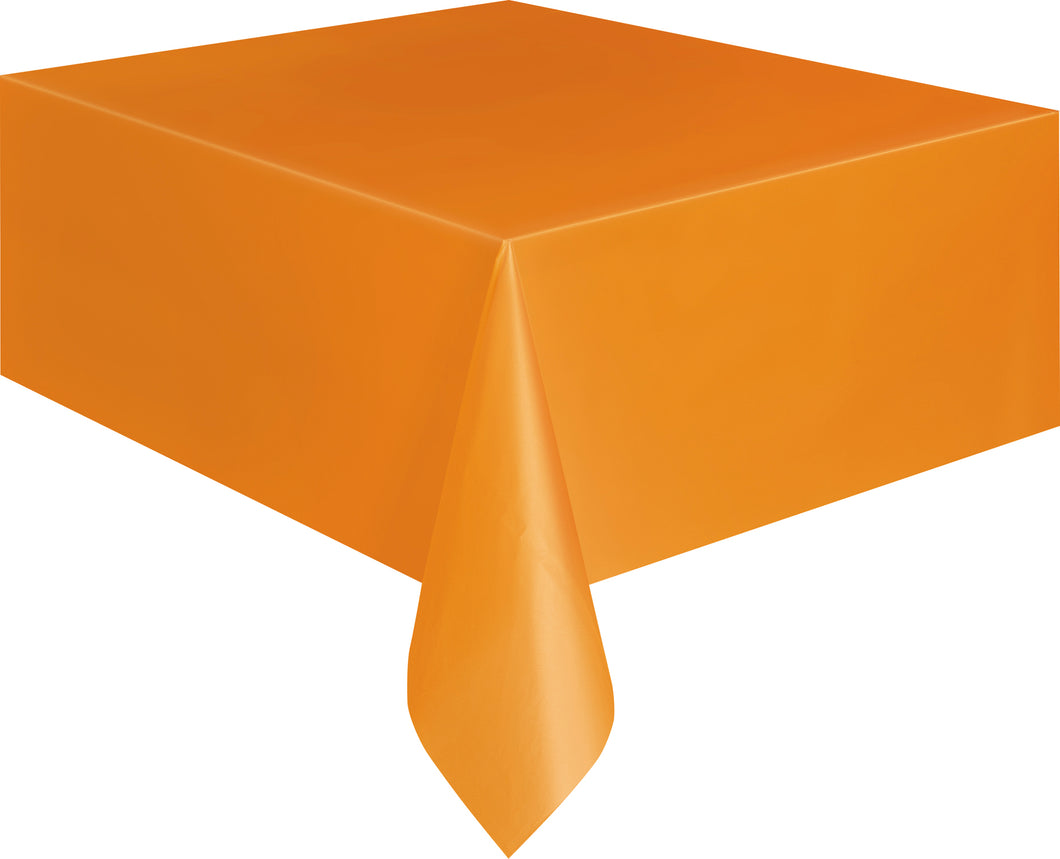 Plastic Tablecloth Rectangle - ORANGE